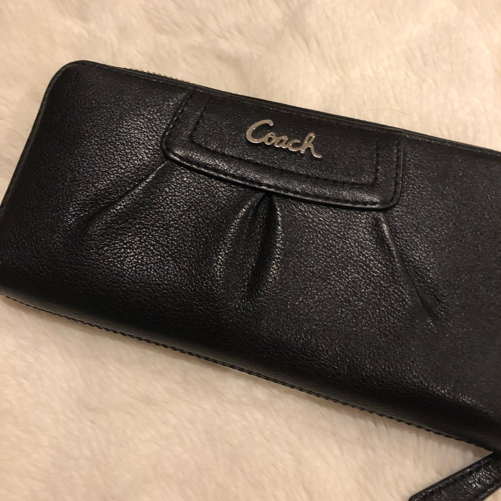 EUC- Coach Black Leather Wallet